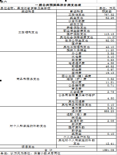 伊春卫生学校2018年部门预算公开